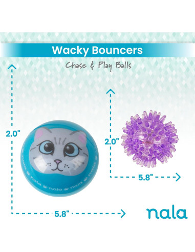 Pelotas LED Wacky Bouncers Nala - Juguete para Gatos - 4 Pzas