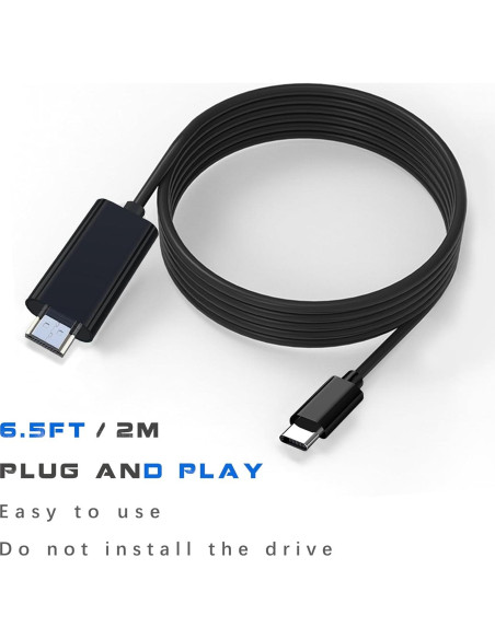 Cable USB-C a HDMI 1.83m 4K MINDORLEN para MacBook y más