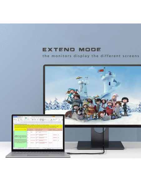 Cable USB-C a HDMI 1.83m 4K MINDORLEN para MacBook y más