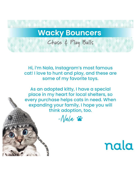 Pelotas LED Wacky Bouncers Nala - Juguete para Gatos - 4 Pzas