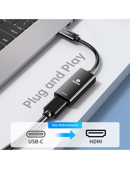 Adaptador USB C a HDMI 4K Biaze con HDR Dinámico 32g