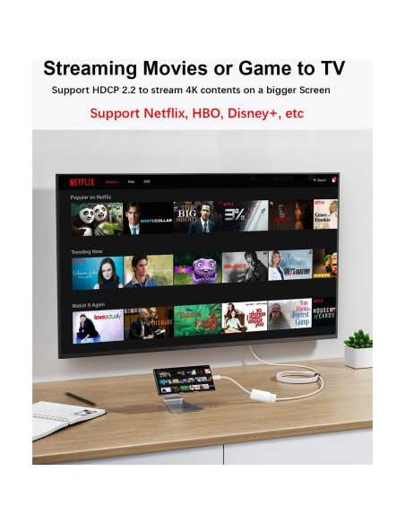 Adaptador HDMI Digital USB-C 4K Hatuge para iPhone y iPad Adaptador HDMI Digital USB-C 4K Hatuge para iPhone y iPad