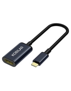 Adaptador USB C a HDMI 4K 60Hz Kobilar - Aluminio Negro