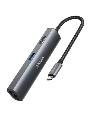 Adaptador Hub USB-C Anker A8338 5 en 1 HDMI 4K Ethernet