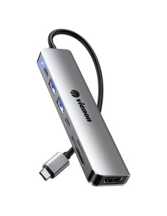 Adaptador Hub USB C HDMI 7 en 1 VIENON 4K con Lector SD