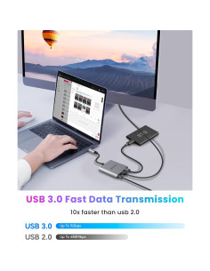 Adaptador USB-C a HDMI 4K 30Hz VELOLINK con Carga PD 2