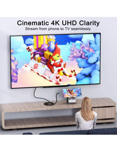 Cable HDMI Ankky 2m USB C a HDMI 4K para iPhone 15/16