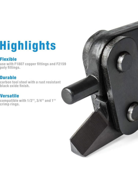 IWISS Herramienta Eliminación Anillos Crimpado PEX 1,27-2,54 cm