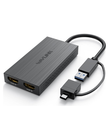 Adaptador WAVLINK USB 3.0/USB-C a Doble HDMI 1080p