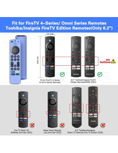 Funda de Silicona QINZAC 4Pack para Control Remoto Fire TV 6.2" 2