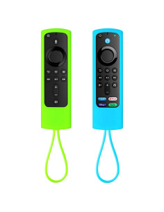 Funda de Silicona para Control Remoto Firestick Climberer - 2 Pack (Verde Lima + Azul Cielo)