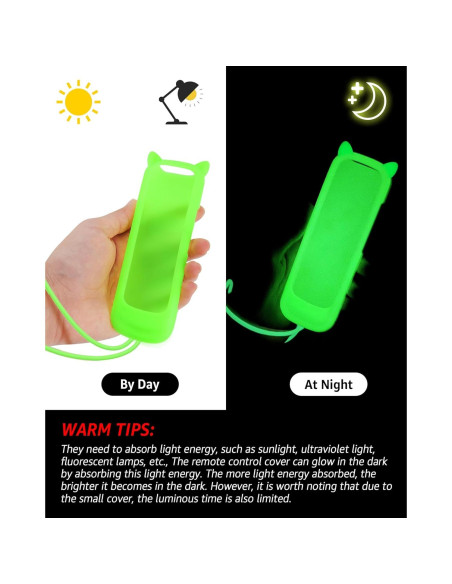 Funda de Silicona para Control Remoto Roku ONEBOM 2 Pack Verde/Púrpura