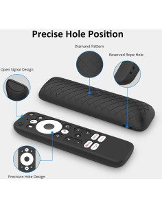 Funda de Silicona Negra LEFXMOPHY para Control Remoto Mecool KM2 2