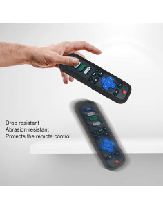Funda Protectora de Silicona para Control Remoto Roku - Negro 2