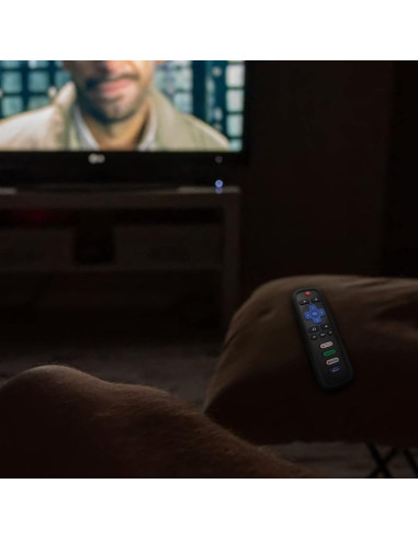 Funda Protectora de Silicona para Control Remoto Roku - Negro