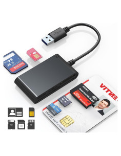 Lector de Tarjetas 7 en 1 Bawanfa Pro USB CAC y SIM/SD