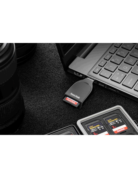 Lector USB-A SanDisk QuickFlow SD UHS-I 250MB/s Negro