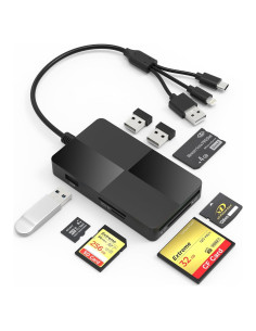 Lector de Tarjetas 8 en 1 Ardaddyn USB-C Lightning SD TF