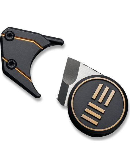 Cuchillo Utility WeKnife WE20021-1 Titanio Negro/Dorado