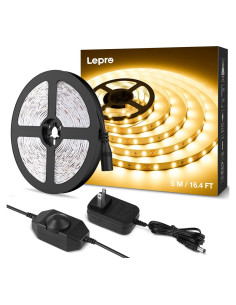Tira LED Regulable Lepro 5m 300 LEDs Blanco Cálido 3000K