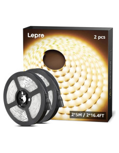 Luz de Tira LED Lepro 10m 12V Blanco Cálido 300 LEDs Paquete de 2