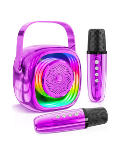 Karaoke Mini JYPS para Niños - Altavoz Bluetooth 2 Micrófonos