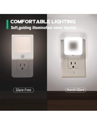 3 Pack Luz Nocturna LED Vintar con Sensor de Movimiento 0.5W