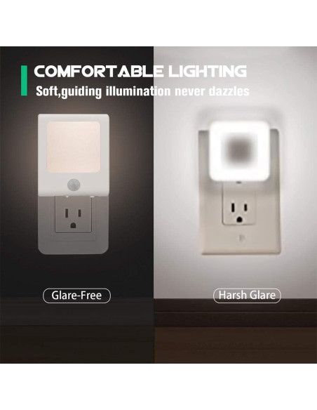 3 Pack Luz Nocturna LED Vintar con Sensor de Movimiento 0.5W