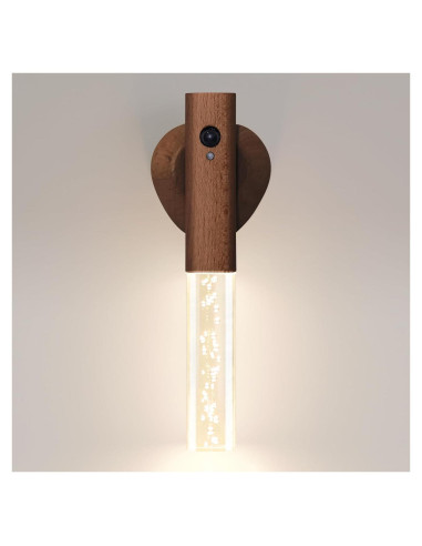 Luz Nocturna con Sensor de Movimiento HAANGWAN Madera Nogal