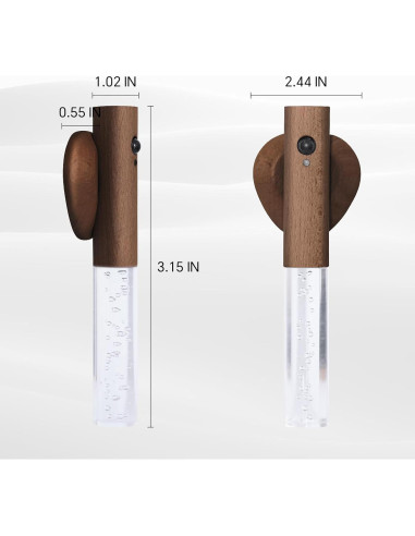 Luz Nocturna con Sensor de Movimiento HAANGWAN Madera Nogal