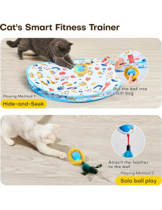 Juguete Interactivo para Gatos Potaroma, Alfombrilla 71 cm 2