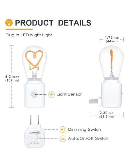 Luz Nocturna LED LUMILECT con Sensor de Movimiento 1W