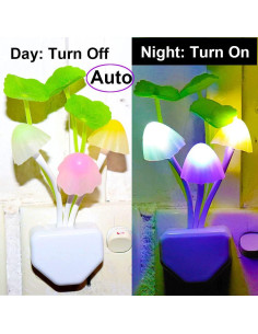 Luz Nocturna LED AUSAYE Hoja de Loto 6 Piezas 12cm 2