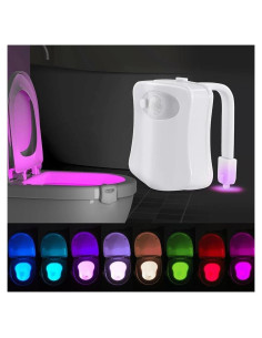 Luz Nocturna LED para Inodoro WYDDDARY 8 Colores Sensor Movimiento