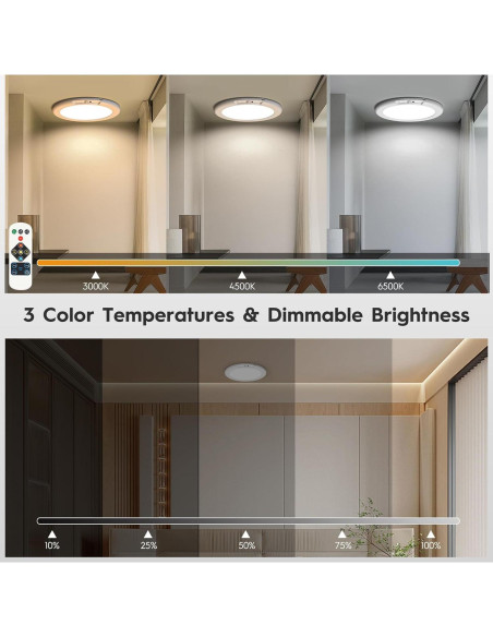 Luz de Techo Inalámbrica ORYAR con Sensor de Movimiento 500LM