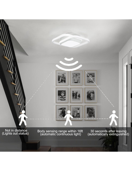 Luz de Techo LED EIDEARAY 36W 6000K con Sensor de Movimiento