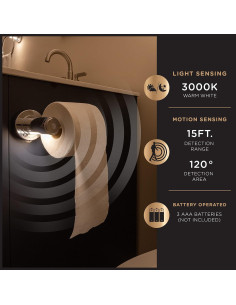 Soporte de Papel Higiénico Enbrighten con Luz LED y Detección 2