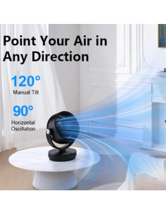 Ventilador de Mesa JRD FXH23001R Oscilante 90 3 Velocidades 2