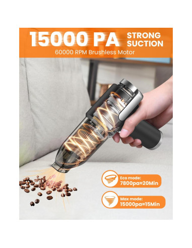 Aspiradora de Mano Inalámbrica Jkaoclever ORD-2302 15000Pa