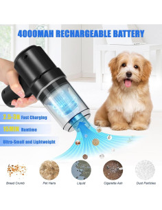 Aspiradora de Mano Inalámbrica AOLWEEC 120W 9000PA Negra 2