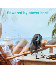 Ventilador de Escritorio USB EasyAcc 22.86 cm Ultra-silencioso 2