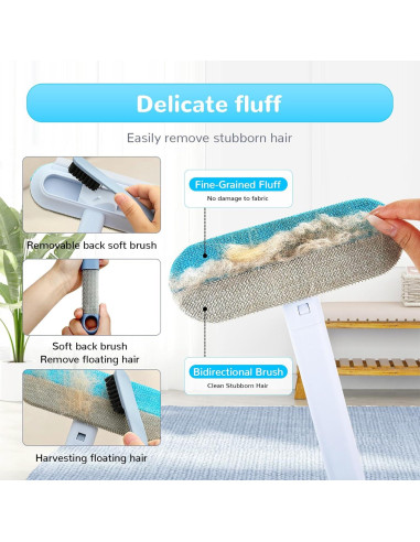 Removedor de Pelo de Mascotas 4 en 1 Genérico - Lavable y Reutilizable