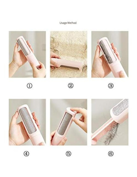 Cepillo Removedor de Pelo de Mascotas Lionic Reutilizable Azul