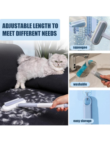 Cepillo Removedor de Pelo de Mascotas YoPoll 4 en 1 Lavable