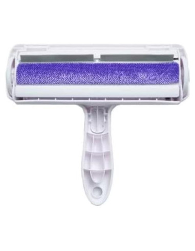 Rodillo Quitapelusas Reutilizable LANDA para Pelo de Mascota - Ecológico, Portátil, 20x20 cm, Púrpura