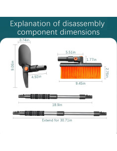 Raspador de Hielo para Automóvil Osilly 94 cm Extensible 3 en 1 2