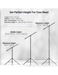 Soporte de Luz SmallRig RA-S280A 280cm Ajustable con Amortiguación 2