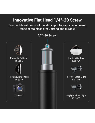 Soporte de Luz SmallRig RA-S280A 280cm Ajustable con Amortiguación