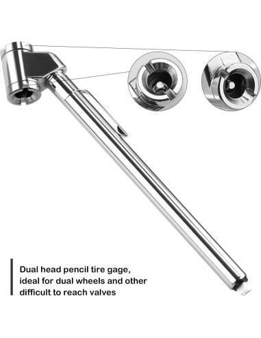 Medidor de Presión de Neumáticos CZC AUTO 10-120 PSI Doble Cabeza