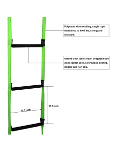 Escalera de Escape CRAYZA 3,05 m con Ganchos Antideslizante 2